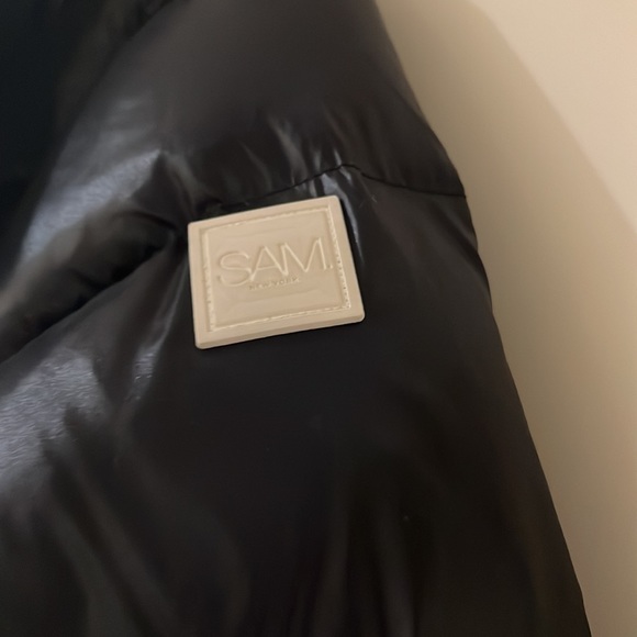 Sam jacket Gigi Shearling-Trim Down Jacket - - Picture 4 of 12